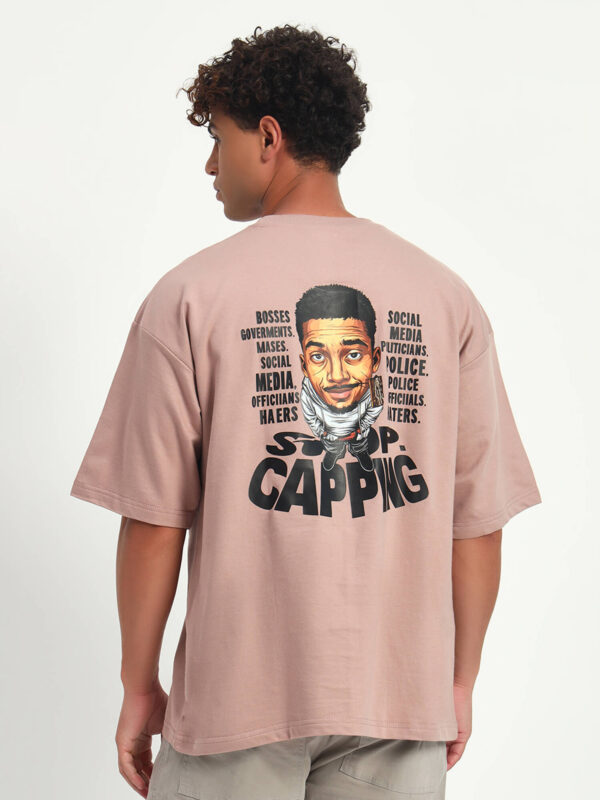 Men's Biege T-shirt - Image 5