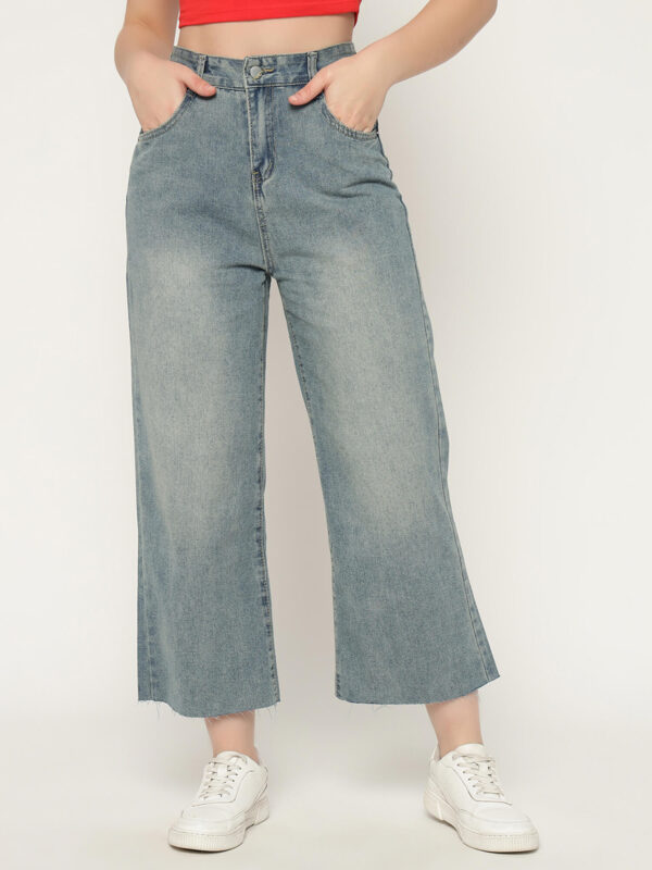 Wide Leg Denim Jeans