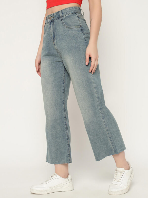 Wide Leg Denim Jeans - Image 3