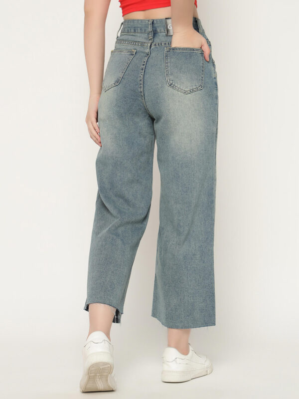 Wide Leg Denim Jeans - Image 2