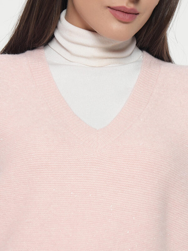 Women Pink Knitted Top - Image 5