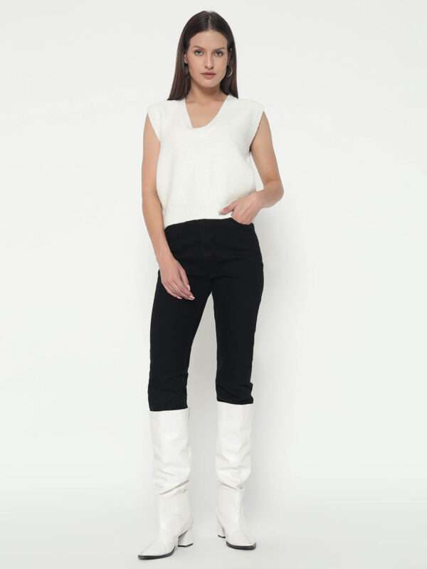 Women White Knitted Top - Image 6