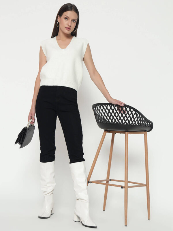 Women White Knitted Top - Image 7