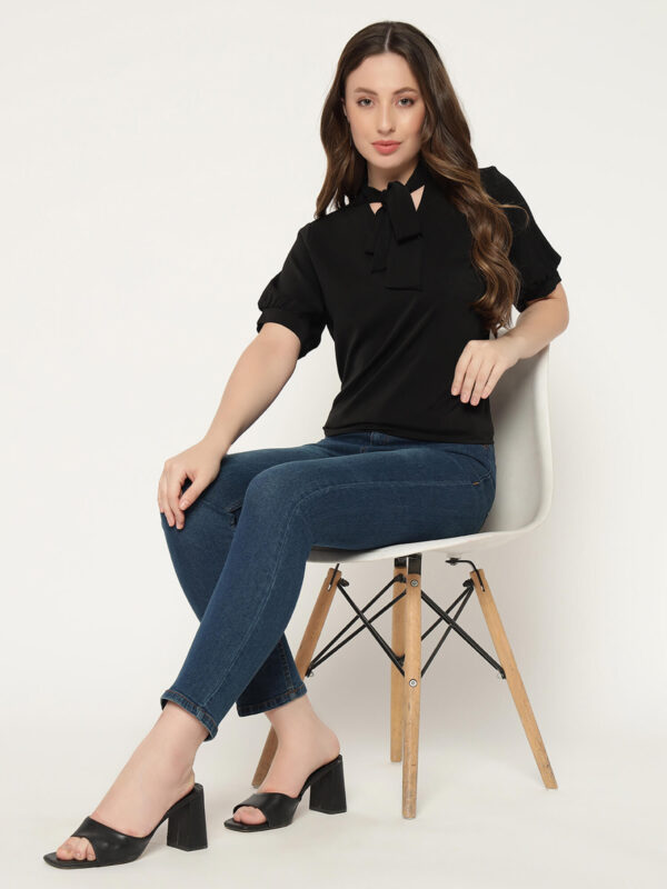 Women's Black Tye Shirt - Image 7