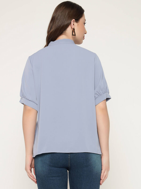 Women's Lilac Purple Tye Shirt - Image 2