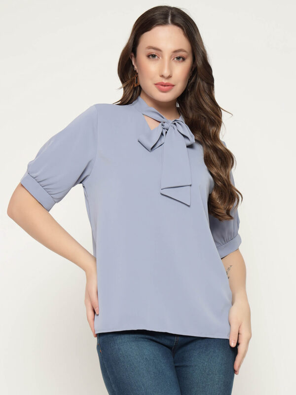Women's Lilac Purple Tye Shirt